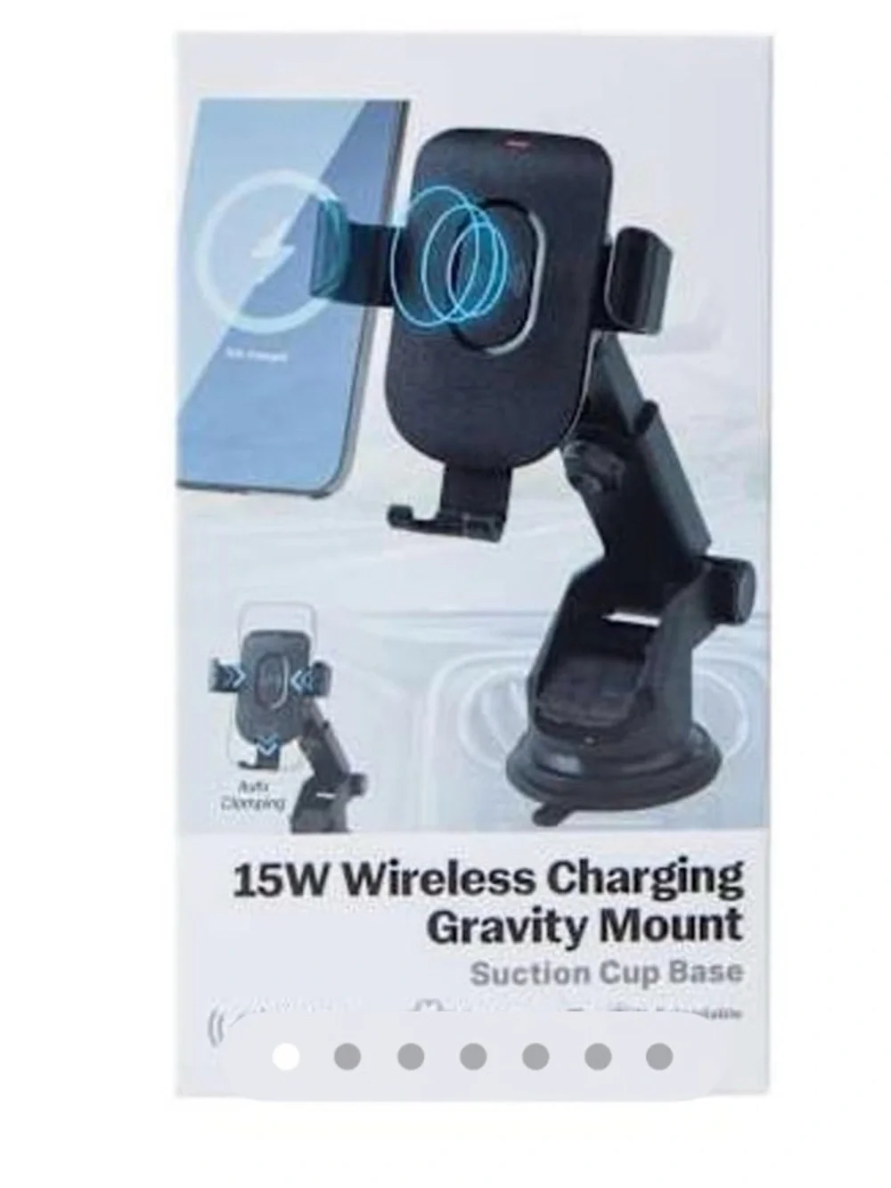 Wireless 15W Gravity Car Phone Mount - Pink